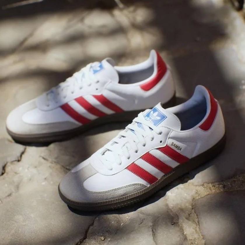 Adidas samba red & white