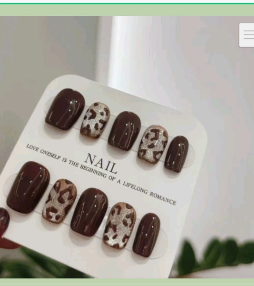 Magnetic اظافر جلد النمر جوزي